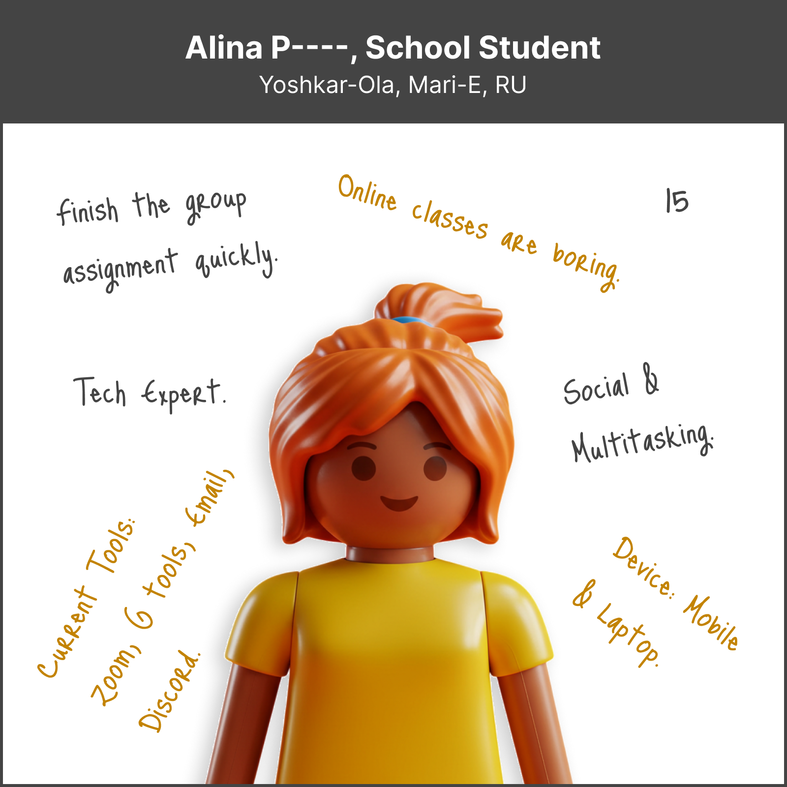 Persona: Alina P., School Student